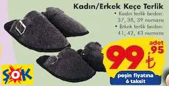 KADIN/ERKEK KEÇE TERLİK KADIN/ERKEK KEÇE TERLİK